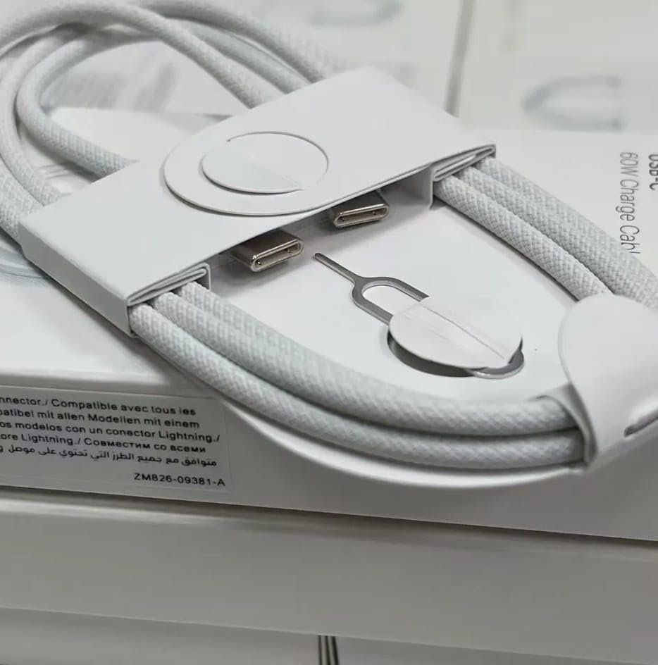 Image of New Mobile Phone 60W Fast Charger C-C Cable for iPhone 16 /16 PRO /16 PRO Max Charger Cable Type- c Cable Compatible for iPhone 15 Charger, 15 Pro Max / 15 Plus, MacBook (DEC162)