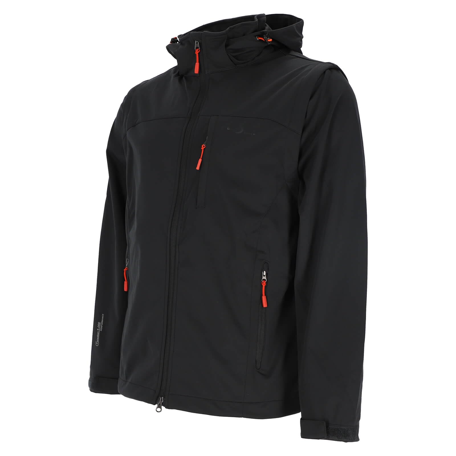Blue Wave Herren Softshelljacke Jan mit abzippbaren Ärmeln - Outdoor-Jacke mit abnehmbarer Kapuze in Anthrazit Größe S