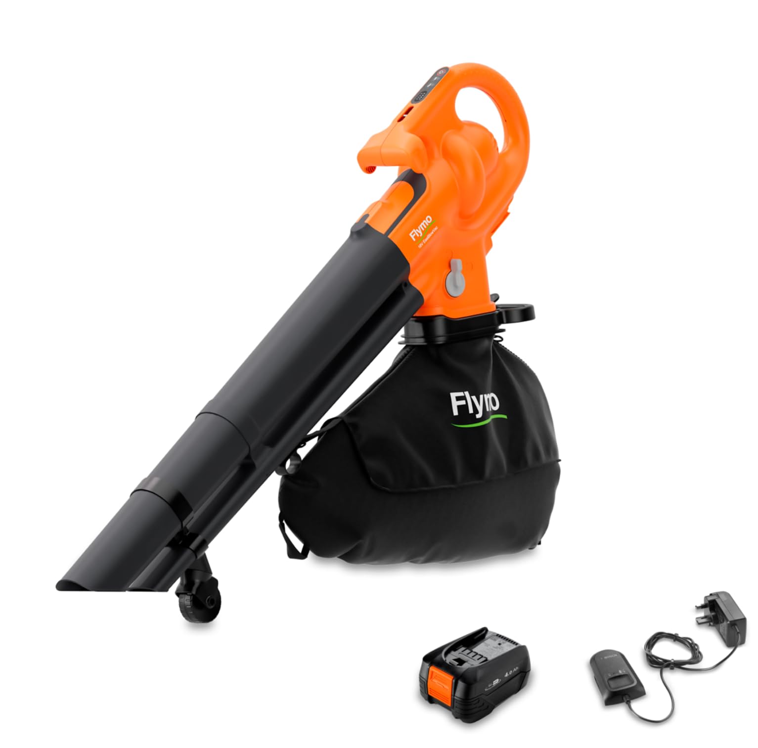 Flymo 18V Cordless Easiblowvac Leaf Blower Vacuum With 4Ah Battery