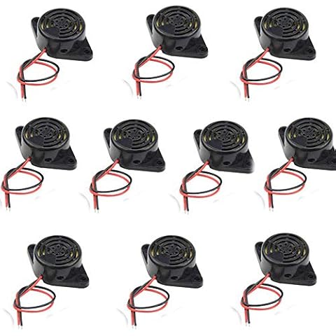 tatoko DC 3-24V Electronic Buzzer Alarm Sounder Continuous Beep 10PCS Cover
