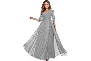 A 3/4 Sleeve Lace Sequin Mother of the Bride Dress for Your Special Day