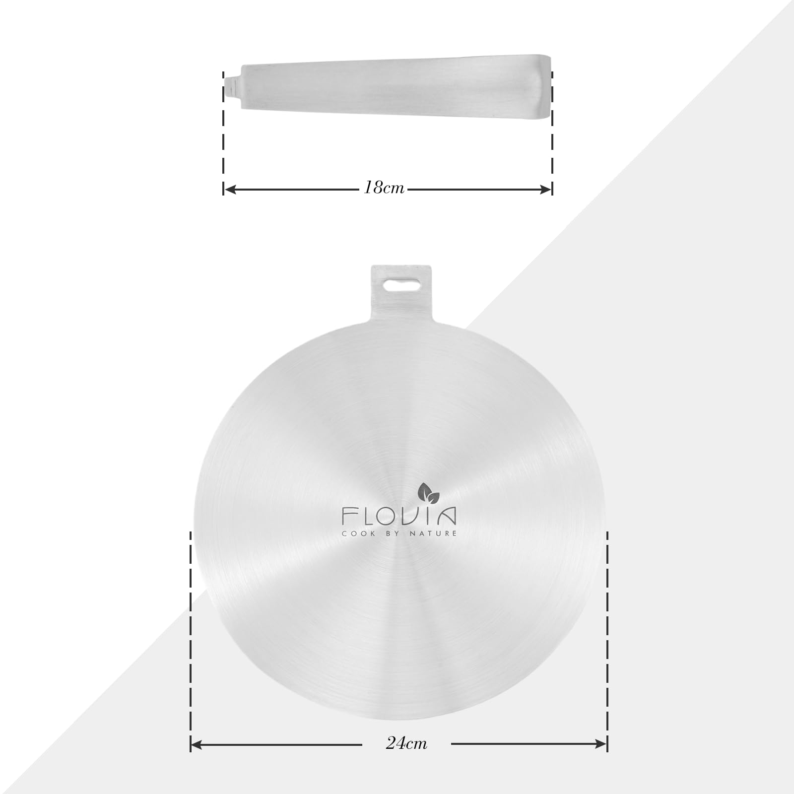 Adaptateur Induction, disque relaisinduction 24cm, poignée détachable disque adaptateur plaque, induction hob heat diffuser pour cafetières et ustensiles de cuisine