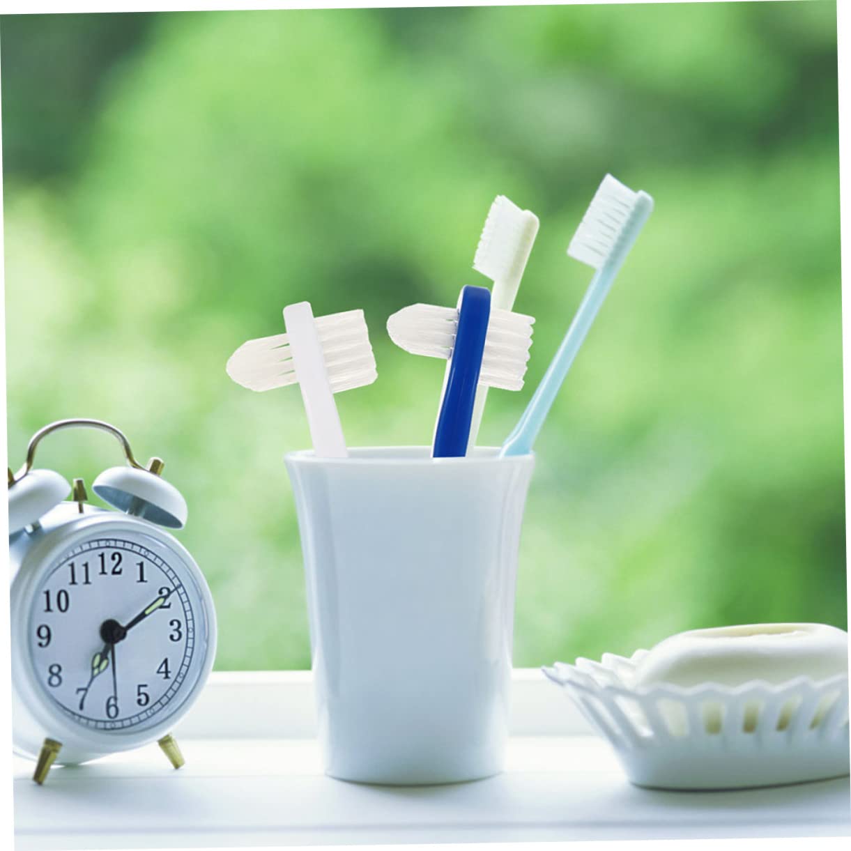 30pezzi Spazzolino Per Dentiera Piccolo e Portatile Spazzolino Per Denti e Danneggiare Gengive Rimozione Macchie e Alimenti