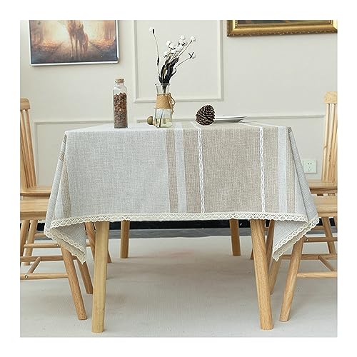 Nappe de table protection table bois contre taches et rayures coton lin - 2