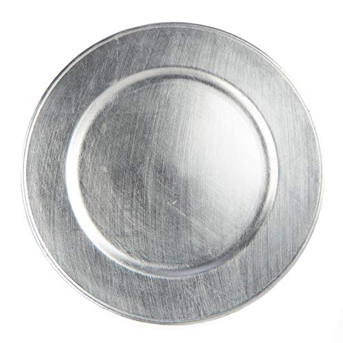 Plato Cargador Redondo Plateado 13 pulgadas 3 piezas miniatura 1