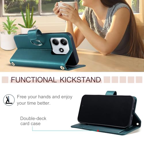 Protection Xiaomi Redmi Note 14 4G cuir vert antichoc Note14 - 6