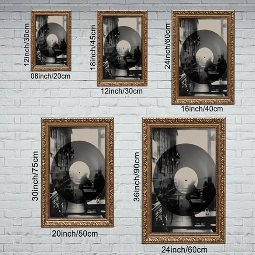Poster vinyle Café noir et blanc double exposition 40x60 cm - 2