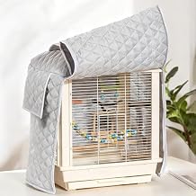 Bird Cage Covers, Pet Kennel Protector, Duty Birdcage Cover Insulated, Top Opening Design, Side Door and Window Design, Windproof, Cold-Resistant, and Light-Blocking48x35x55cm/19x14x22in