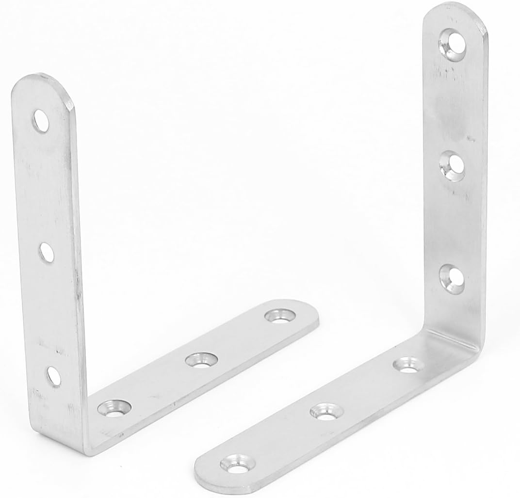 Furniture Shelf Shelf Brackets & Supports 100x100mm L Shaped Angle Brackets Corner Braces Brackets Supports 10pcs