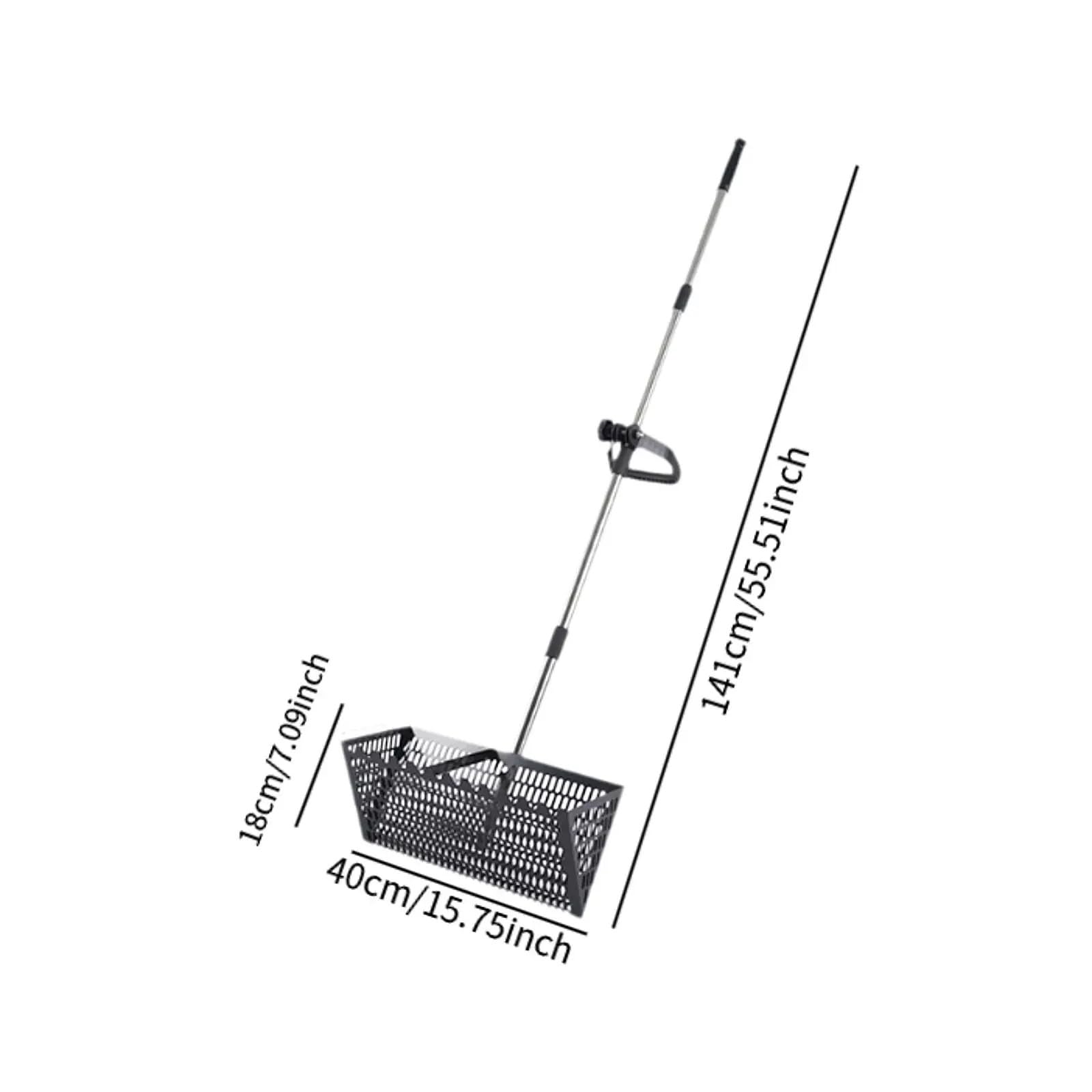 Rastrillo per pulci di sabbia Rastrello for sabbia, setaccio for , comodo manico telescopico di grandi dimensioni, setacciatura multifunzionale, facile pulizia, paletta in acciaio al carbonio(Type 2)
