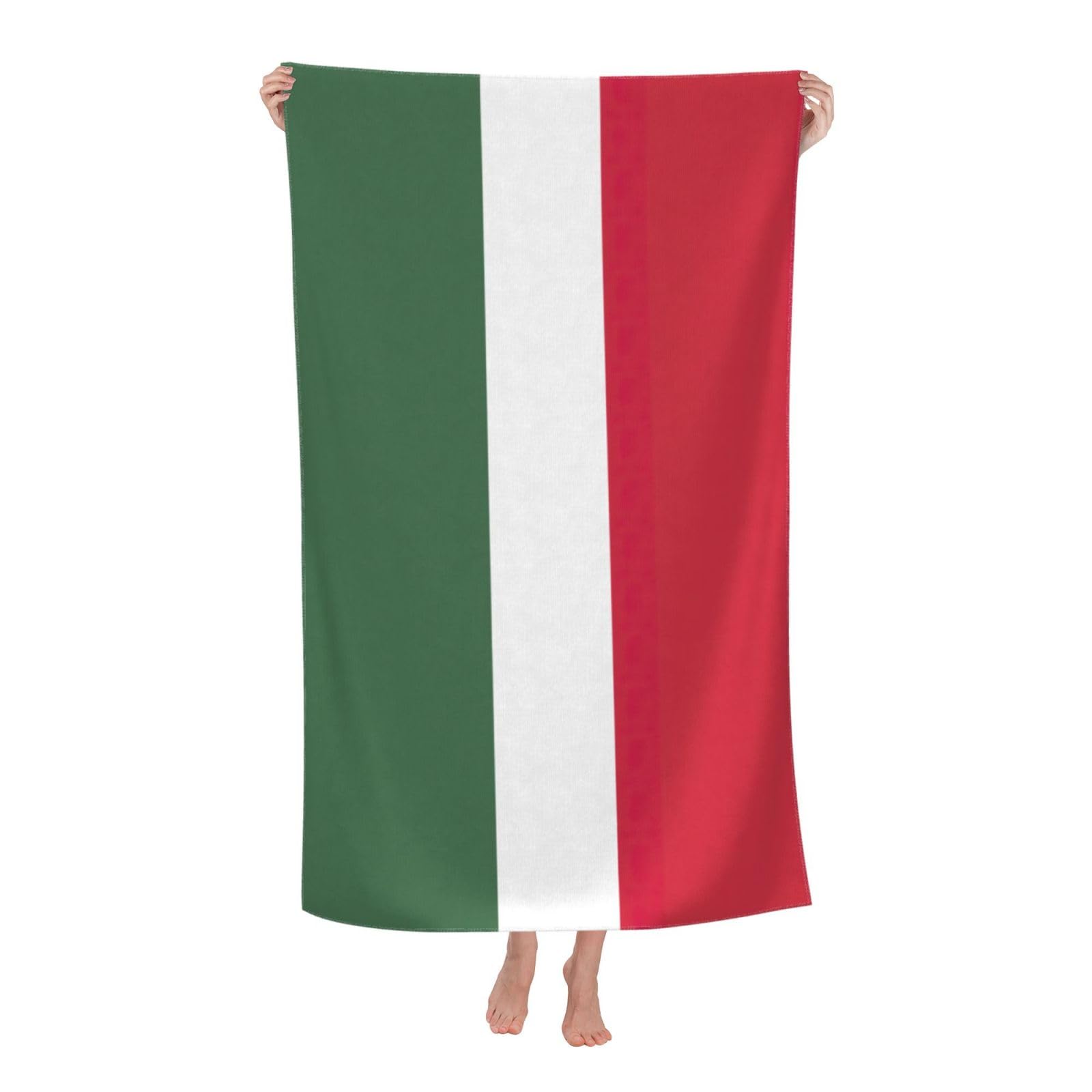 Oazcvbnn Women's White Flag Of Hungary Print Adult Beach Towel Summer Travel Pool Vacation Swimming Fitness Outdoor Adventures