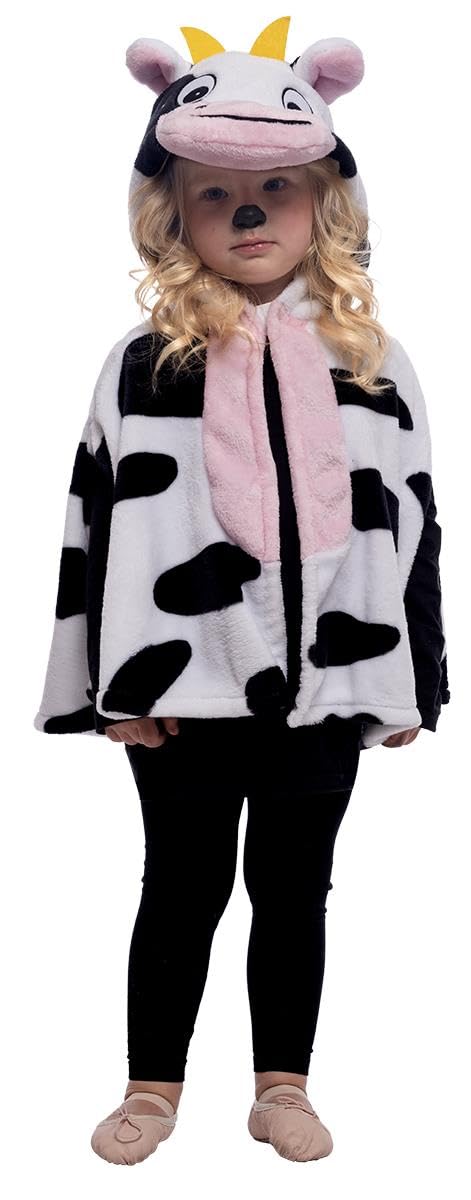Rubies Disfraz Capa Súper Vaquita para niñas y niños, Capa con capucha de Vaca, Oficial Rubies para Carnaval, Cumpleaños, Fiestas, Halloween, Navidad