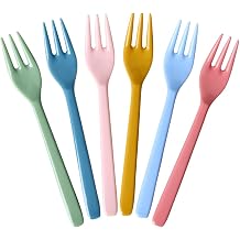[cherie mimi-rice] Rice Melamine Cake Fork, 6P / All You Need is Love and Colors