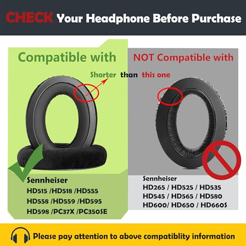 Almohadillas de tela suave HD558 para auriculares HD515 HD518 HD555 HD558 HD559 HD595 HD598 PC37X PC350SE Game Zero miniatura 2