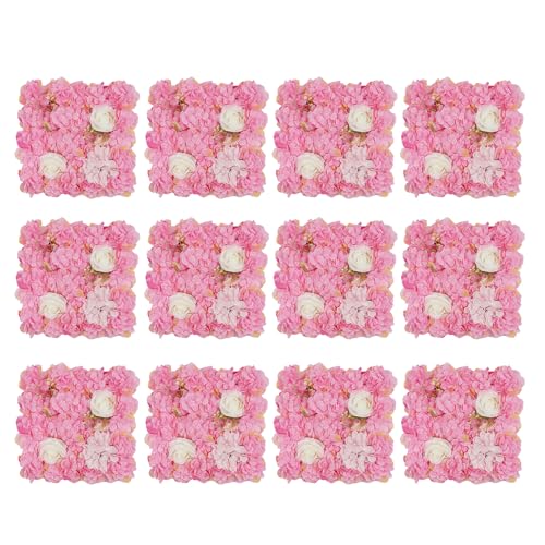 ZHLINUO 12 PCS Artificial Flower Wall Backdrop...
