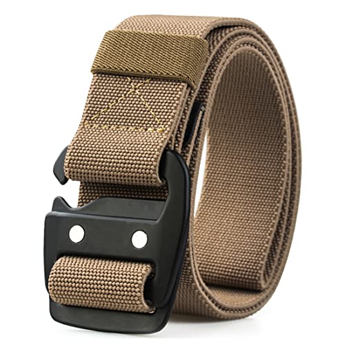 WYuZe Men's Stretch Tactical Belt Heavy Duty Metal Buckle, 1.5