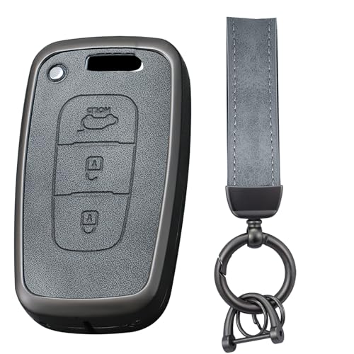 Étui clé Kia et Hyundai gris à 3 boutons modèle C