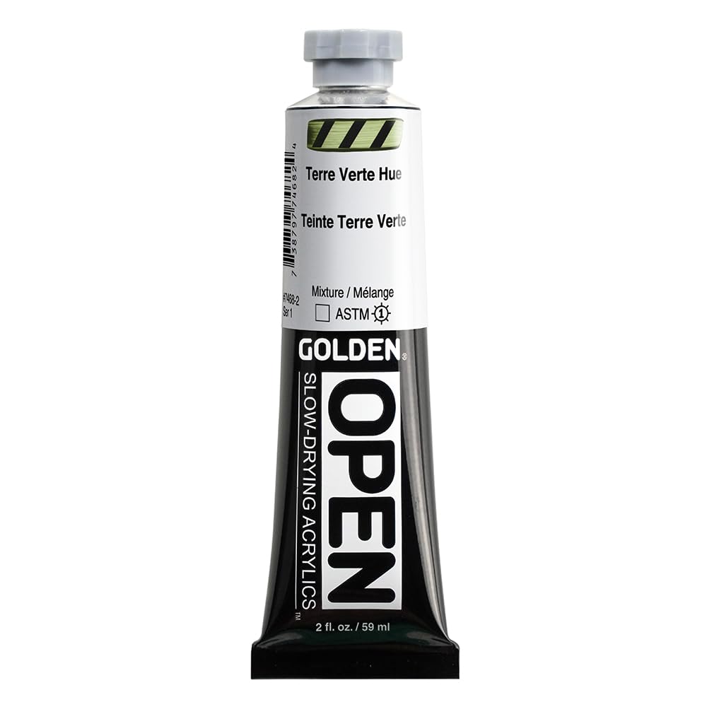 Golden : Open : Slow Drying Acrylic Paint : 59ml : Terre Verte Hue I