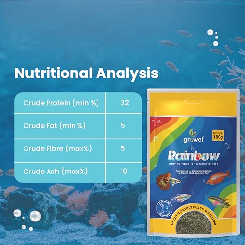 Image of Micro Floating Fish Food Pellets 100g | 0.9mm Pellet Size | Highly Digestible & Nutritious Fish Feed for All Aquarium Fish