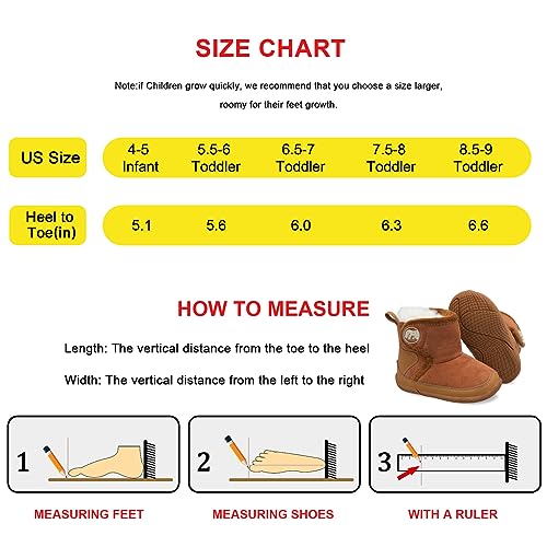 JIASUQI Baby Toddler Boots Warm Winter Boots Slippers for Toddler Boys Girls4