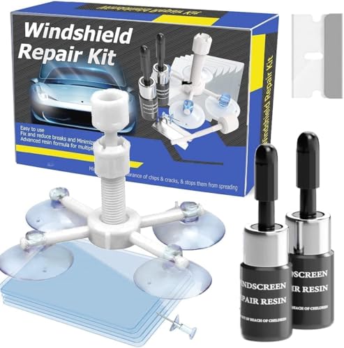 Zupooko Windshield Repair Kit, Windshield Crack Repair Kit,2 Pcs Car Glass Repair Kit Quick Fix for...