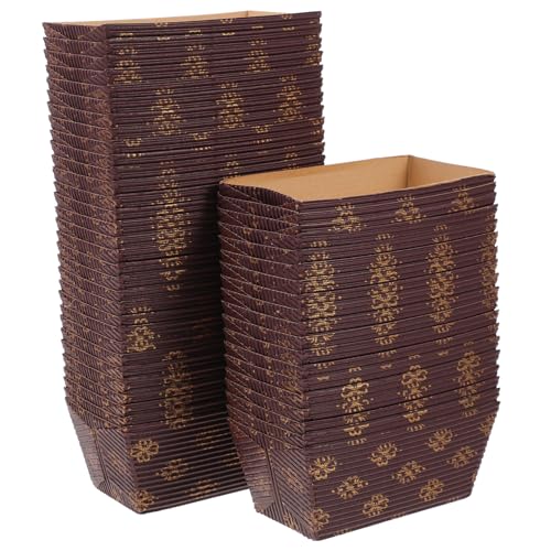 NAMOARLY 50Pcs Paper Loaf Pans Non Stick Toast Baking for Easy Demoulding for Bakeries and Home Use Baking Supplies