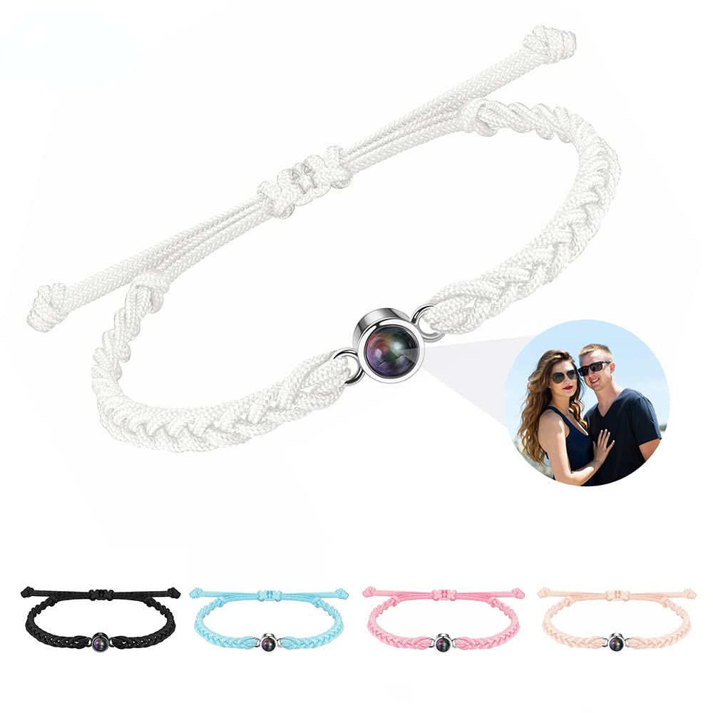 ygm ygm Pulsera Abuela Personalizada.Pulsera Circular con Foto para Hombre Y Mujer, Brazalete De Proyección Personalizado con Foto (Black,Copper)