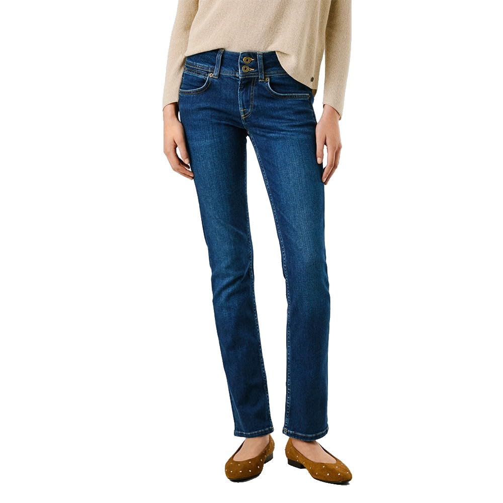 Pepe Jeans Women's Blue(Denim-5Ab) Slim Jeans Lw Venus Jeans, 32W/32L