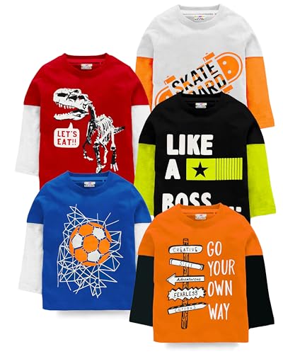 Image of Kuchipoo Boys Full Sleeves Cotton T-Shirt