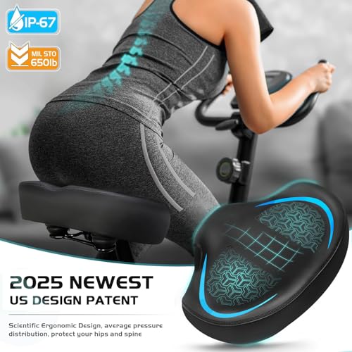 image for Twomaples Noseless Bike Seat Cushion for Men & Women - Extra Padding &