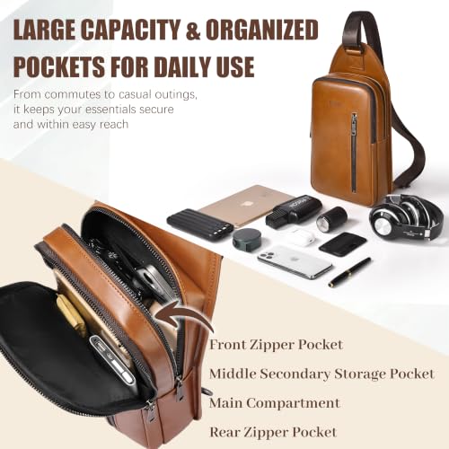 Image of FSD. WG sling Backpack for Men Chest Bag Crossbody Shoulder Bags Travel Hiking Bag Purse for Men with Water Resistant