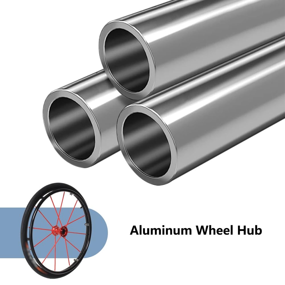 1 Paire de Roues Arrière de 60cm pour Fauteuil Roulant de Sport, 24 × 1 Pneus Gonflables Antidérapants, Moyeu en Aluminium
