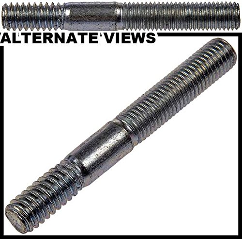 APDTY 786198 Double Ended Stud - 1/4-20 X 1/2 in. and 1/4-28 X 1 in.