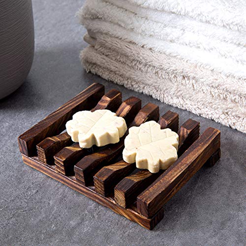 Kufung Soap Tray, Wooden Soap Dish, Soap Case Holder For Bathroom Shower Waterfall Drainer Kitchen, Keep Soap Dry & Easy To Clean #TOP4