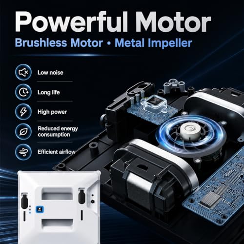 Robot nettoyeur de vitres automatique double jet compact 3000Pa - 6