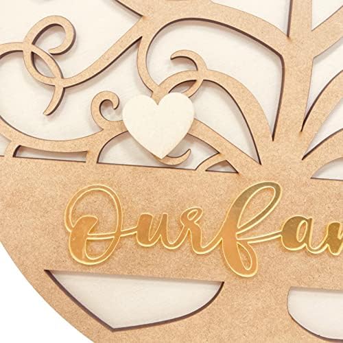 qiyifang Wooden Wedding Guest Book - Customized Gifts Reception Alternative Heart Guestbook | Wooden Drop Box, Rustic Wedding Decor, Wedding Sign Alternative Rustic Wedding Guestbook