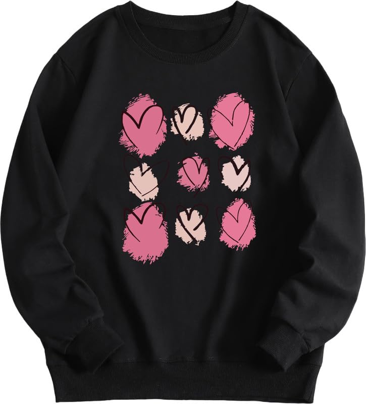 Cute Heart Sweatshirt Hoodie Women Girl Casual Stylish Latest Black Lavender Pink White 399 499 Under-image-22