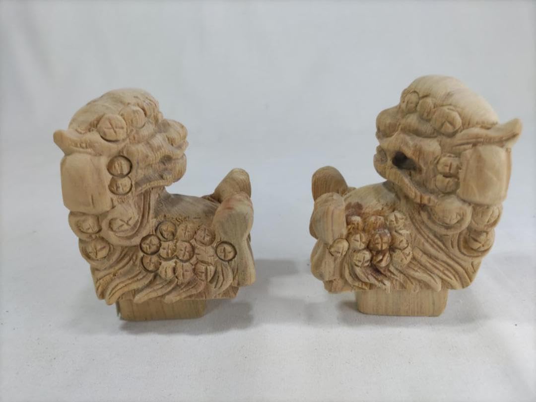 【獅子鼻】1.5寸　社寺仏閣、山車、屋台、神殿、だんぢり彫刻 　1組（2体） 獅子鼻】1.5寸社寺仏閣、山車、屋台、神殿、だんぢり彫刻 1組（2体）