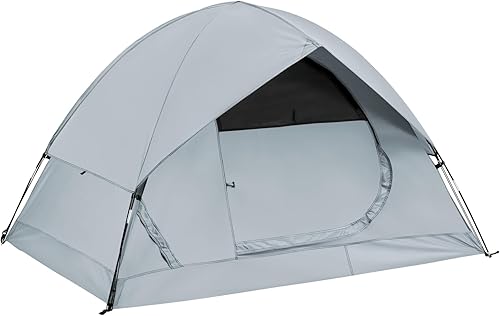 Amplia tienda de campaña impermeable para 2 personas para 3 estaciones con gran mosca de lluvia, versátil tienda de campaña al aire libre para