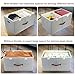 TYEERS Extra Large Collapsible Storage Bins with Lids and Compartments, Organizing Bins for Closet Storage, Clothes Storage, Cube Organizer for Home Office Storage - 2 Pack - Gray