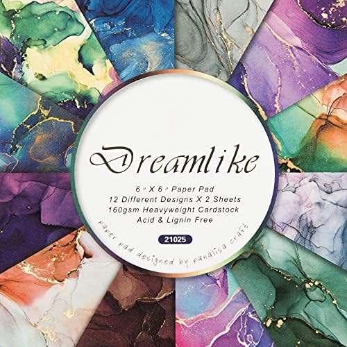 VONDYU Colorful Scrapbook Paper,6"x6" Cardstock Paper Single-sided Scrapbooking Papers,Card Making Specialty Pattern Paper Pack,24 Sheets Decorative Craft Paper DIY Origami Scrapbooking Supplies