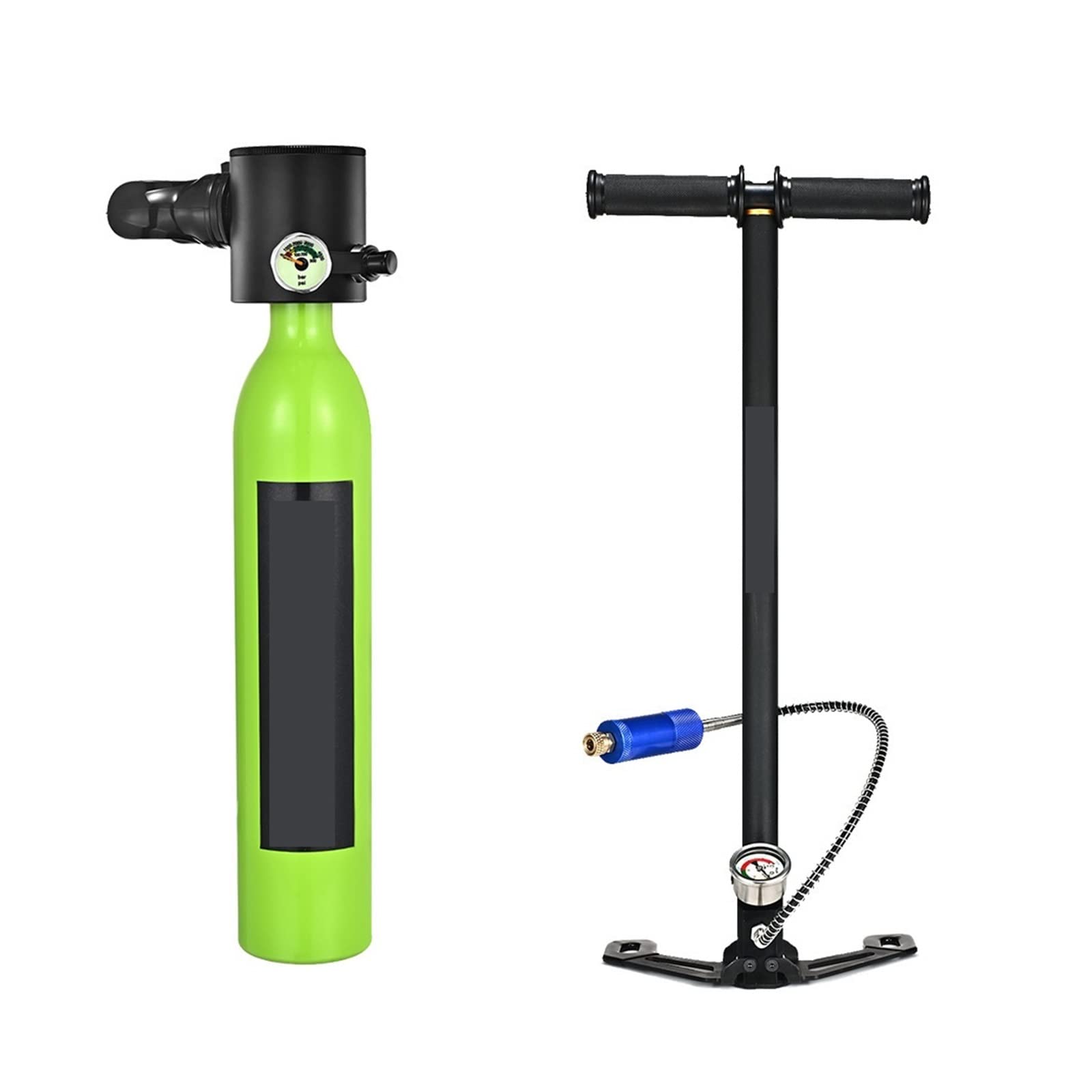 Portable Dive Cylinder, Diving Cylinder 0.5L Equipment Sports Supplies Silicone Respirator Set