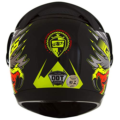 Pro Tork Capacete Evolution G6 Eagle 58 Preto/Amarelo Neon