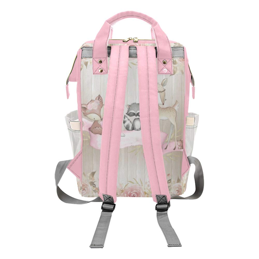 Personalized Animal Deer Fox Baby Diaper Bag Backpack Name Custom Mommy Baby Bags Travel Daypack for Mom Gifts
