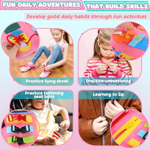 Image of URMYWO Toddler Busy Board - Busy Book Montessori Toys Ages 3 and up - Preschool Learning Activities with Alphabet Number Animal, Educational Travel Toys Birthday Gifts for Kids