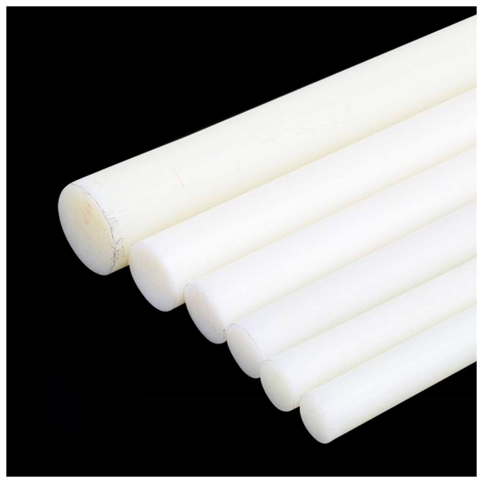 HGCOEYR Nylon Drift Punch Rod, 4Pcs PA6 Engineering Nylon Round Rods, 3-15mm Diameter, For CNC Machining And DIY(15mm)
