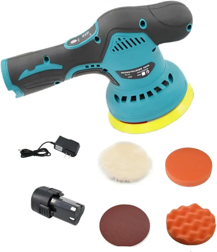 Politriz Lixadeira Portátil Sem Fio Profissional Multifuncional Elétrica 12v 5000rpm Polimento Automotivo