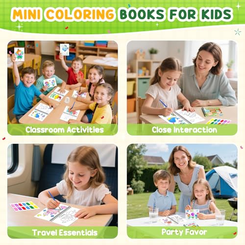 Image of ZMLM 24 Pack Nature Coloring Books - Birthday Party Favors for Kids 4-8