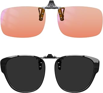 Goiteia FL-Rose Migraine Clip On Glasses - Polarized Clip On Sunglasses