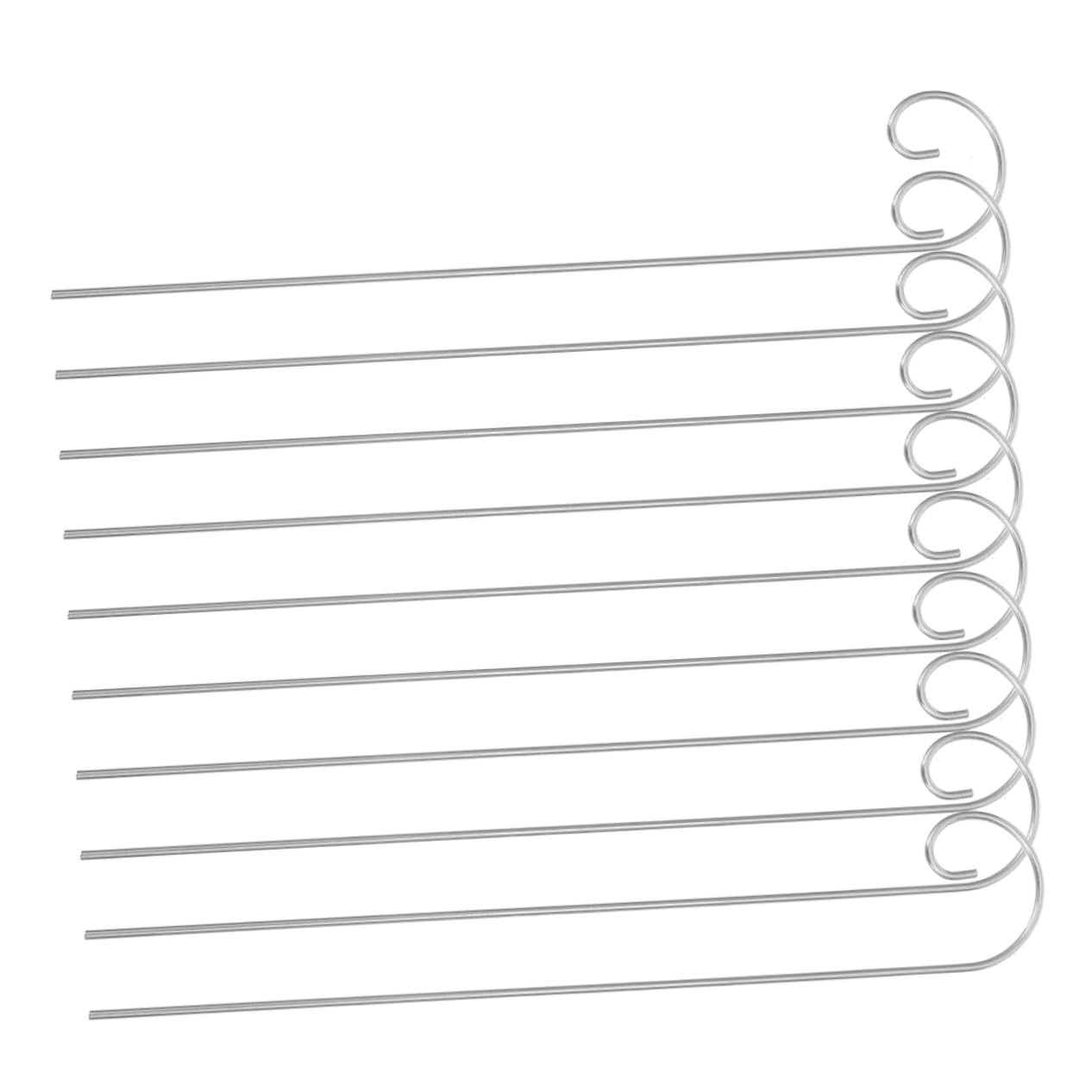 Abaodam 10pcs Garden Shepherd Hooks Weather-resistant Iron Rods for Hanging Plants and Lanterns Outdoor Garden Decor for Signage and Plant Identification Silver